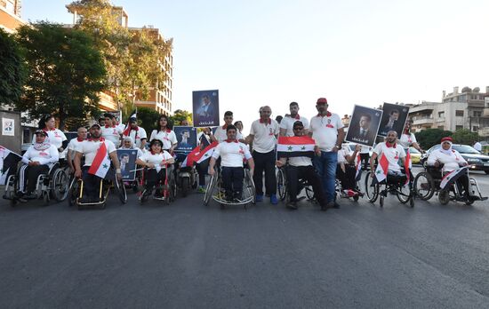 Syria President Supporters Rally