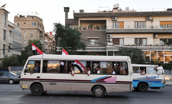 Syria President Supporters Rally