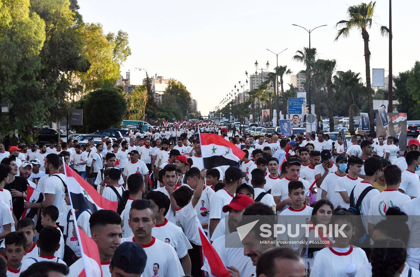 Syria President Supporters Rally