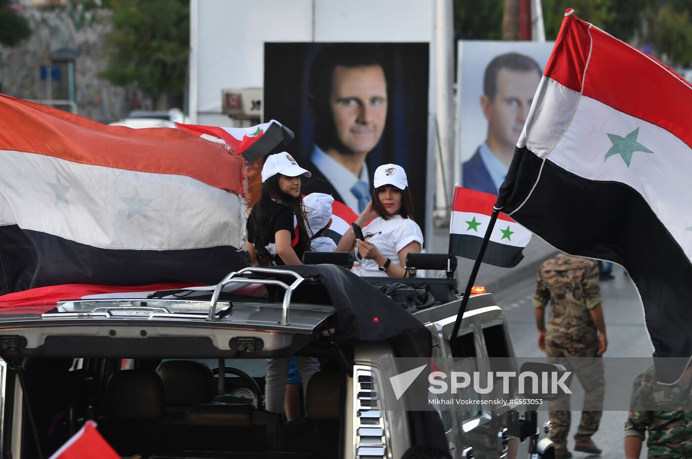 Syria President Supporters Rally