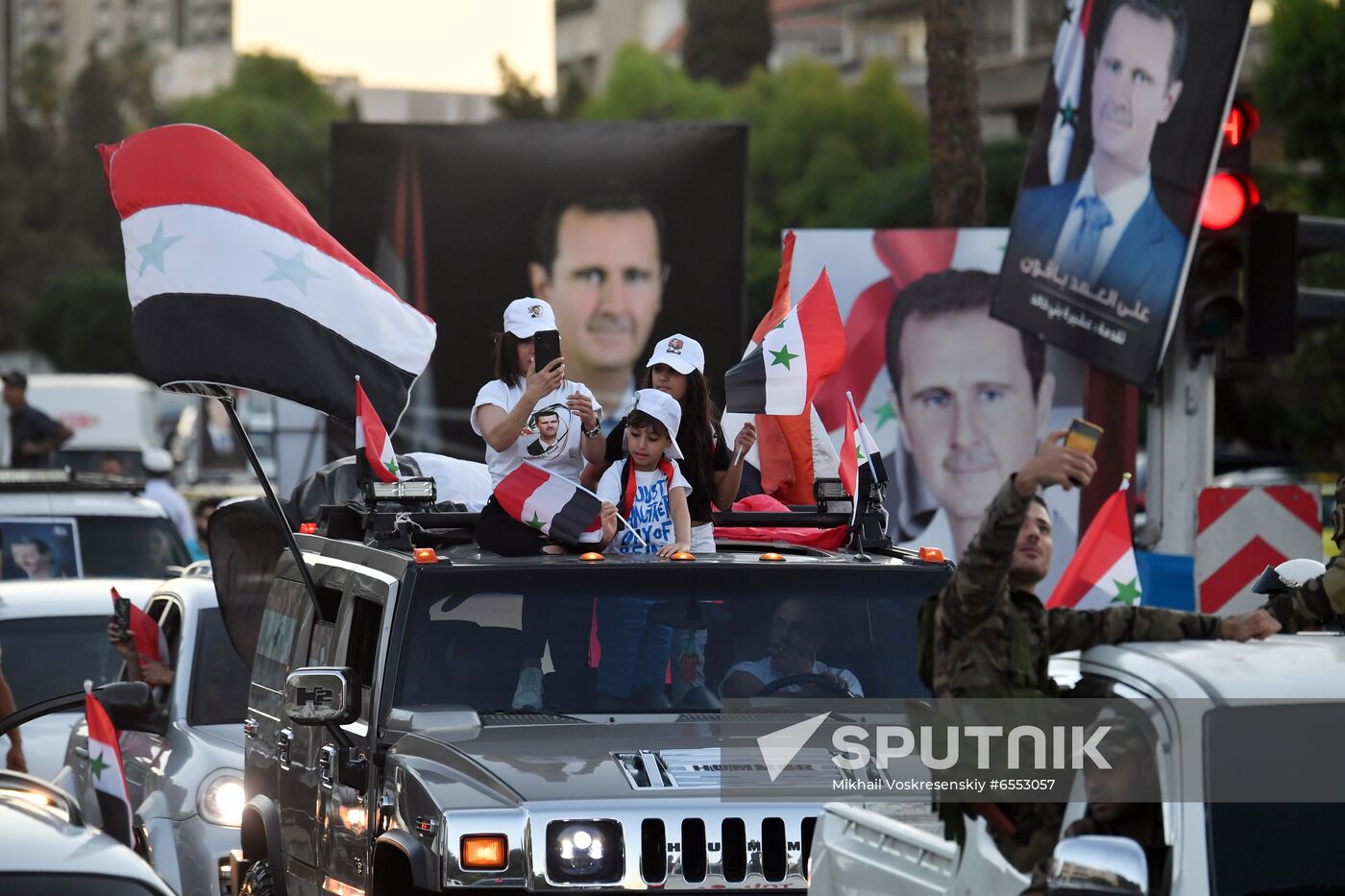 Syria President Supporters Rally