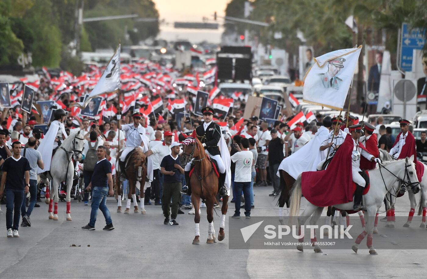 Syria President Supporters Rally