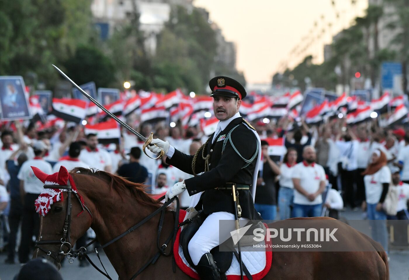 Syria President Supporters Rally