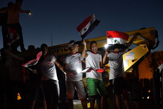 Syria President Supporters Rally