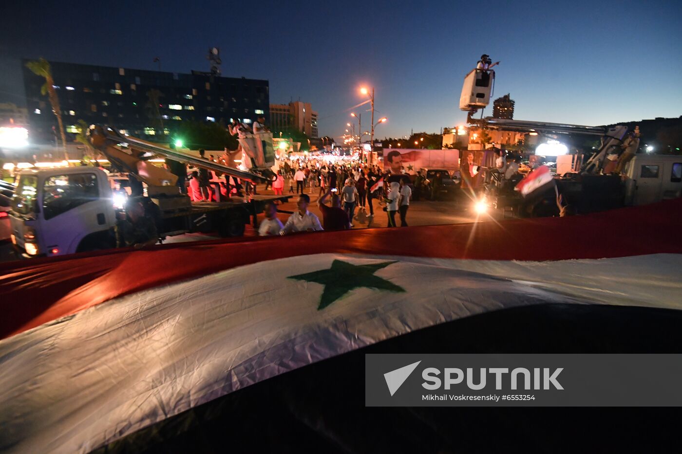 Syria President Supporters Rally