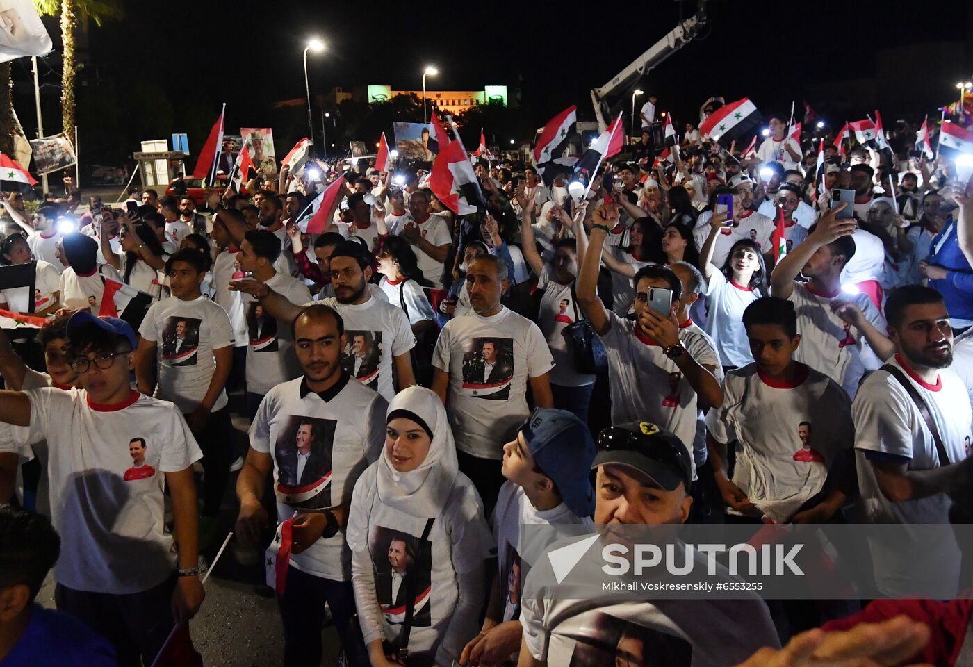 Syria President Supporters Rally