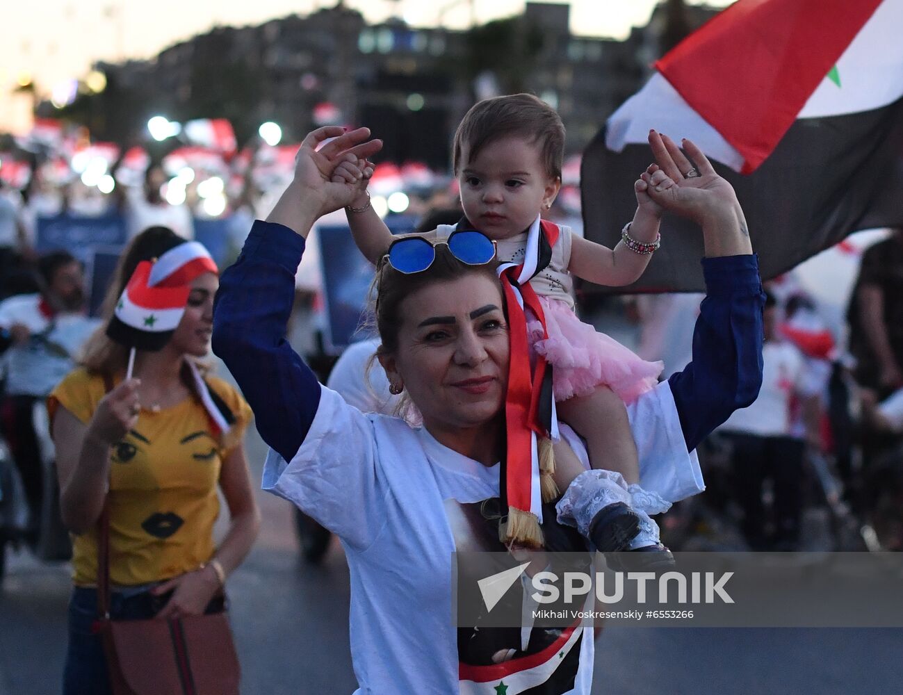 Syria President Supporters Rally