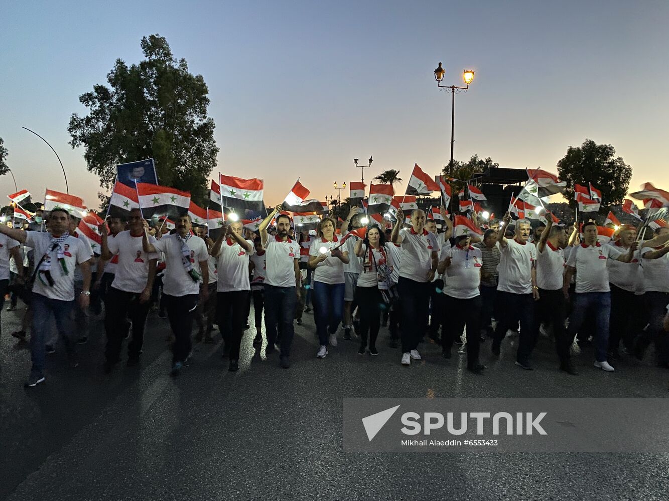 Syria President Supporters Rally