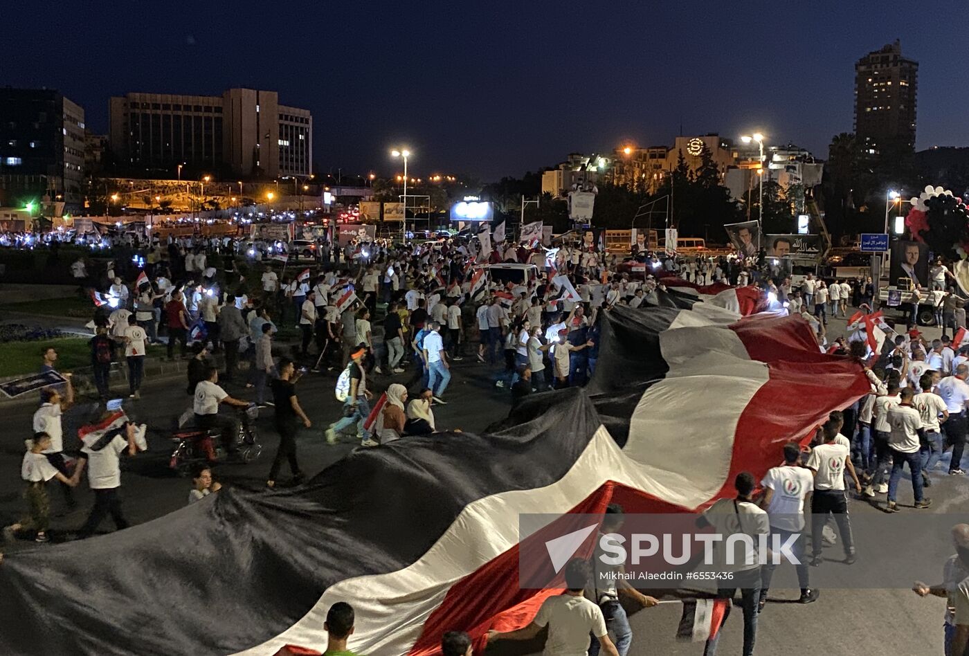 Syria President Supporters Rally