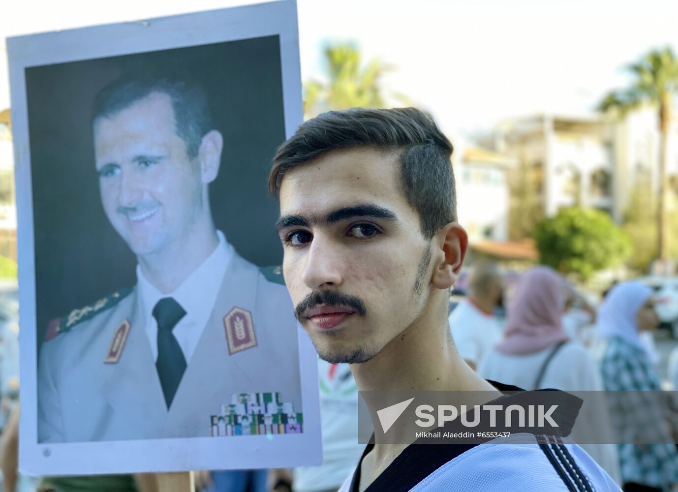 Syria President Supporters Rally