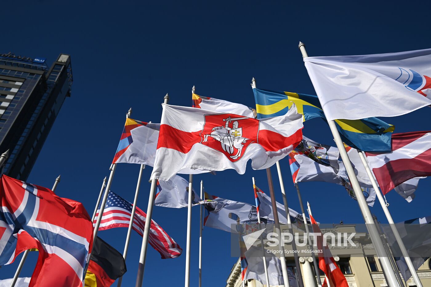 Latvia Belarus Opposition Flag