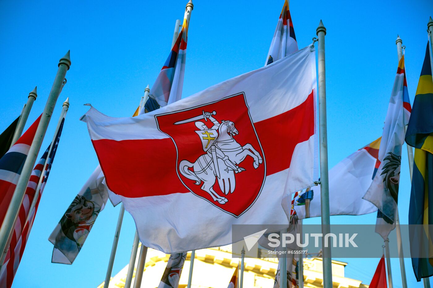 Latvia Belarus Opposition Flag