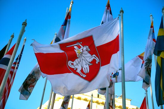 Latvia Belarus Opposition Flag