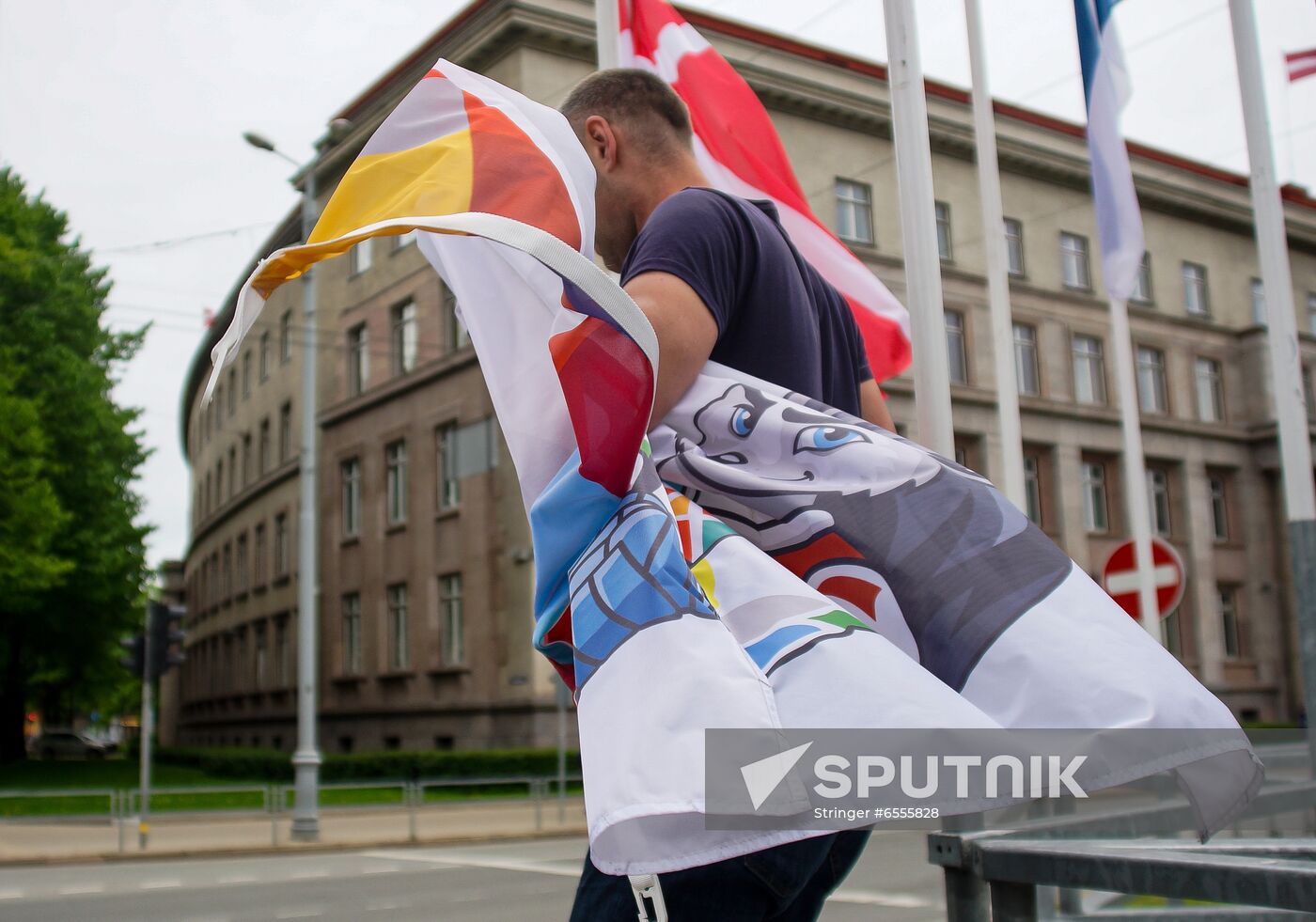 Latvia IIHF Flag