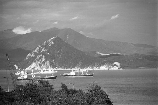 Ships at Nakhodka port road-stead