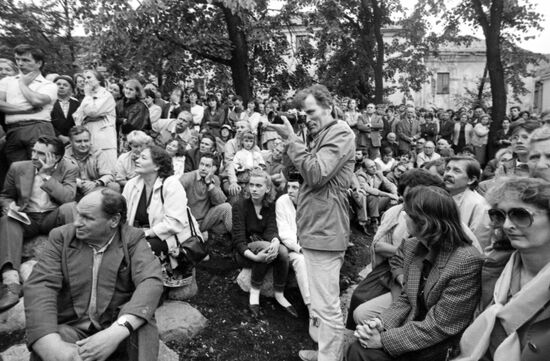 Sajudis political organization holds rally