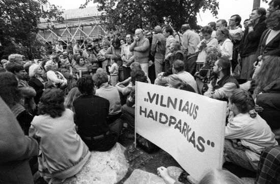 Sajudis political organization holds rally