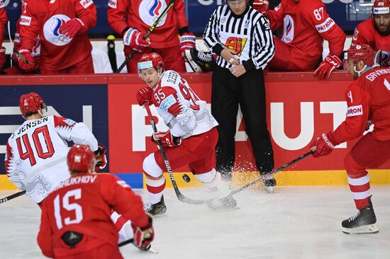 Latvia Ice Hockey Worlds Russia - Denmark