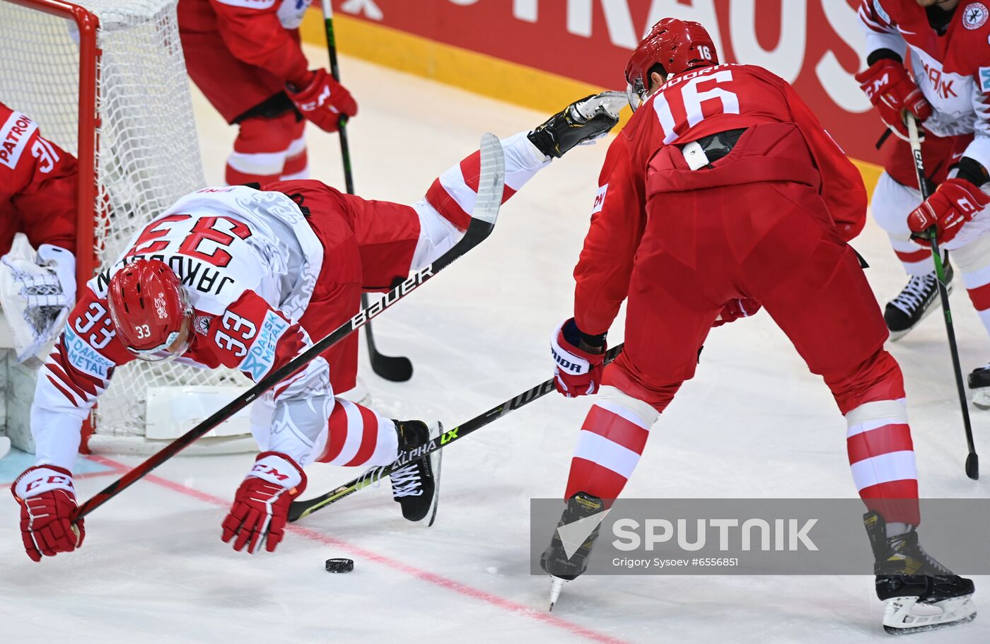 Latvia Ice Hockey Worlds Russia - Denmark