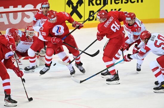 Latvia Ice Hockey Worlds Russia - Denmark