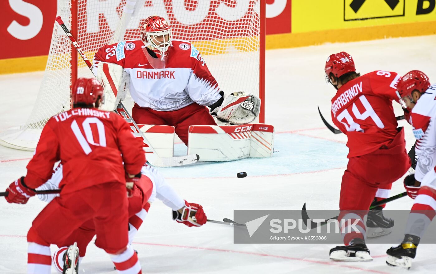 Latvia Ice Hockey Worlds Russia - Denmark