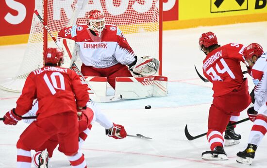 Latvia Ice Hockey Worlds Russia - Denmark