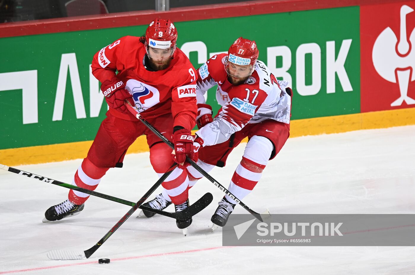 Latvia Ice Hockey Worlds Russia - Denmark