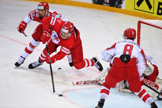 Latvia Ice Hockey Worlds Russia - Denmark