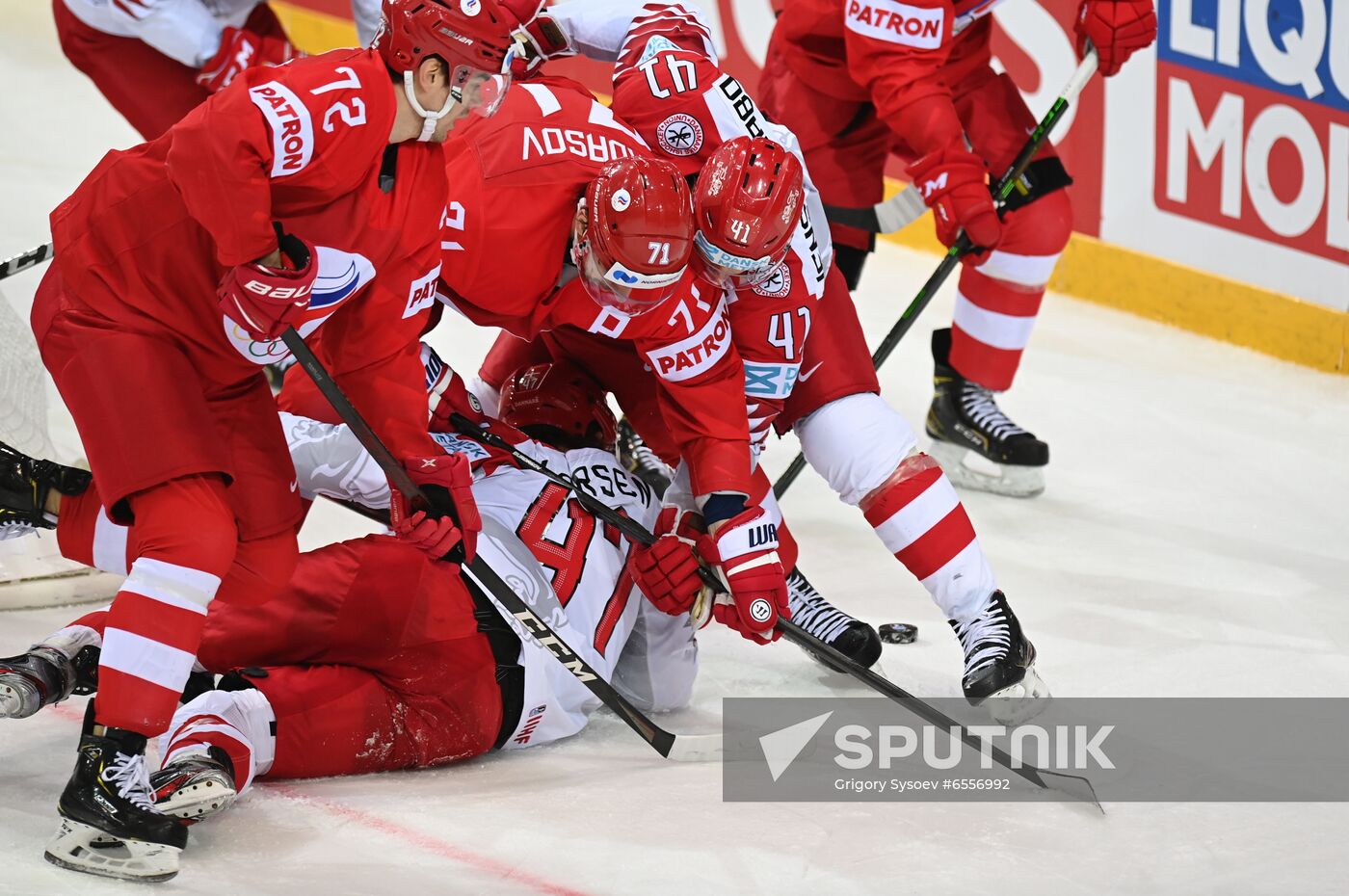 Latvia Ice Hockey Worlds Russia - Denmark
