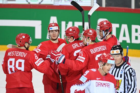 Latvia Ice Hockey Worlds Russia - Denmark