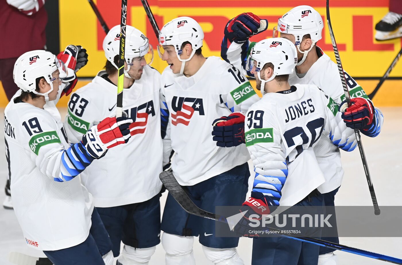 Latvia Ice Hockey Worlds United States - Latvia