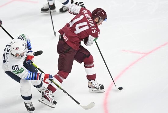 Latvia Ice Hockey Worlds United States - Latvia