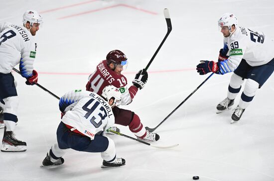 Latvia Ice Hockey Worlds United States - Latvia
