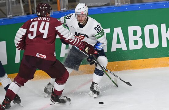Latvia Ice Hockey Worlds United States - Latvia