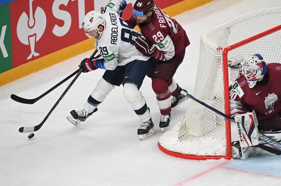 Latvia Ice Hockey Worlds United States - Latvia