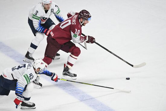Latvia Ice Hockey Worlds United States - Latvia