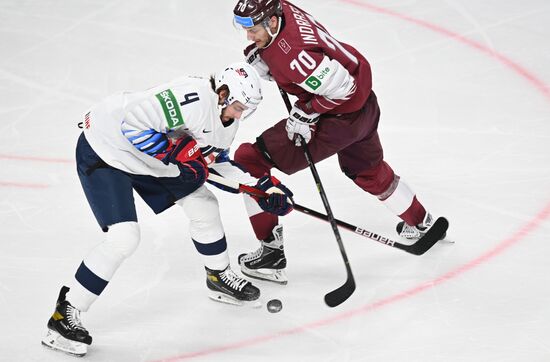 Latvia Ice Hockey Worlds United States - Latvia