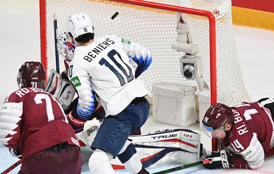 Latvia Ice Hockey Worlds United States - Latvia