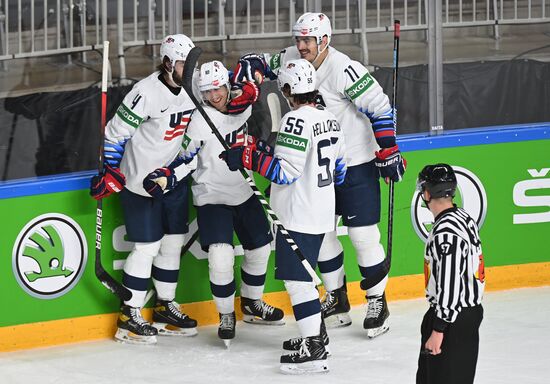 Latvia Ice Hockey Worlds United States - Latvia