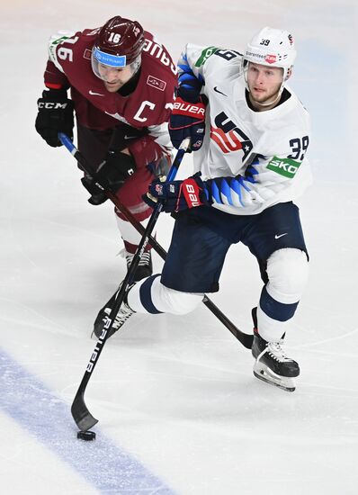 Latvia Ice Hockey Worlds United States - Latvia