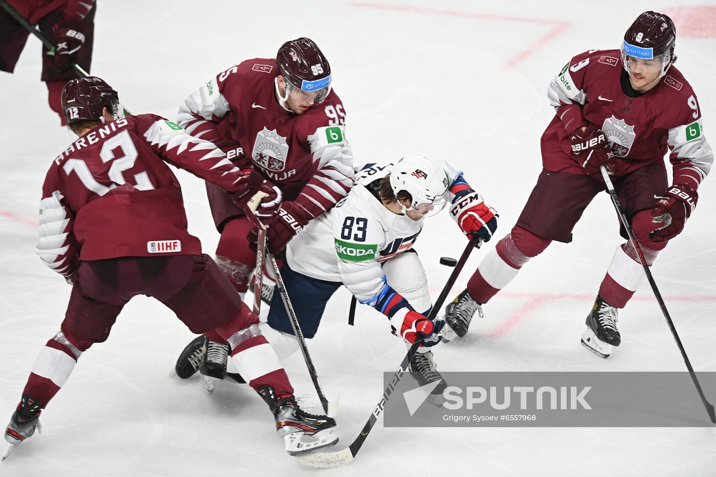 Latvia Ice Hockey Worlds United States - Latvia