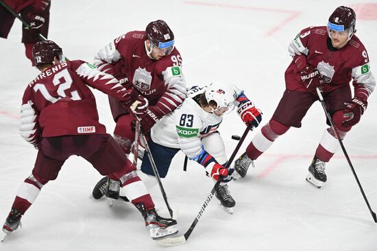 Latvia Ice Hockey Worlds United States - Latvia