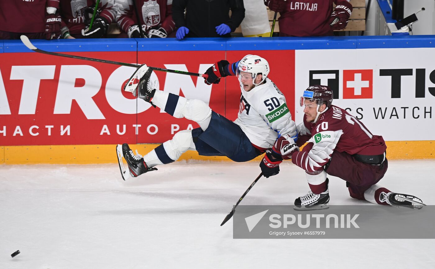 Latvia Ice Hockey Worlds United States - Latvia