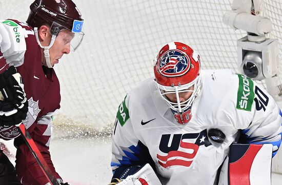 Latvia Ice Hockey Worlds United States - Latvia