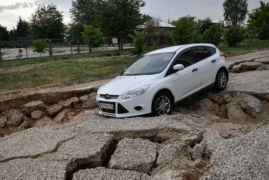 Russia Crimea Hurricane Aftermath