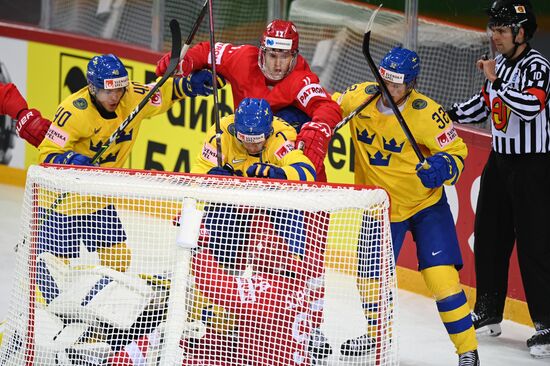 Latvia Ice Hockey Worlds Russia - Sweden