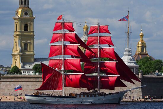 Russia Scarlet Sails Show Preparations
