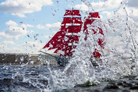 Russia Scarlet Sails Show Preparations