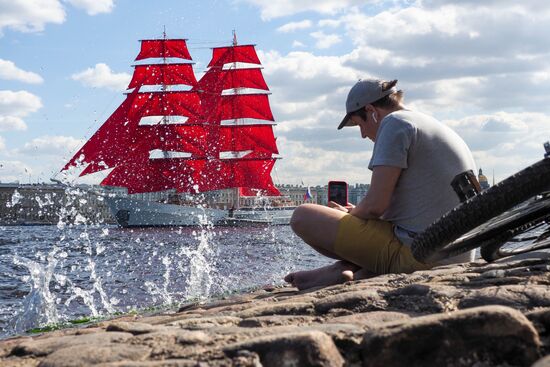Russia Scarlet Sails Show Preparations