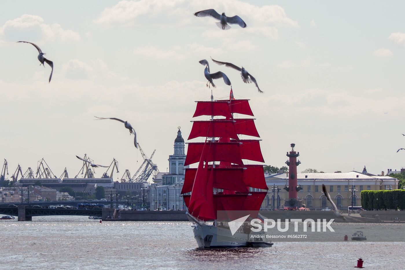 Russia Scarlet Sails Show Preparations